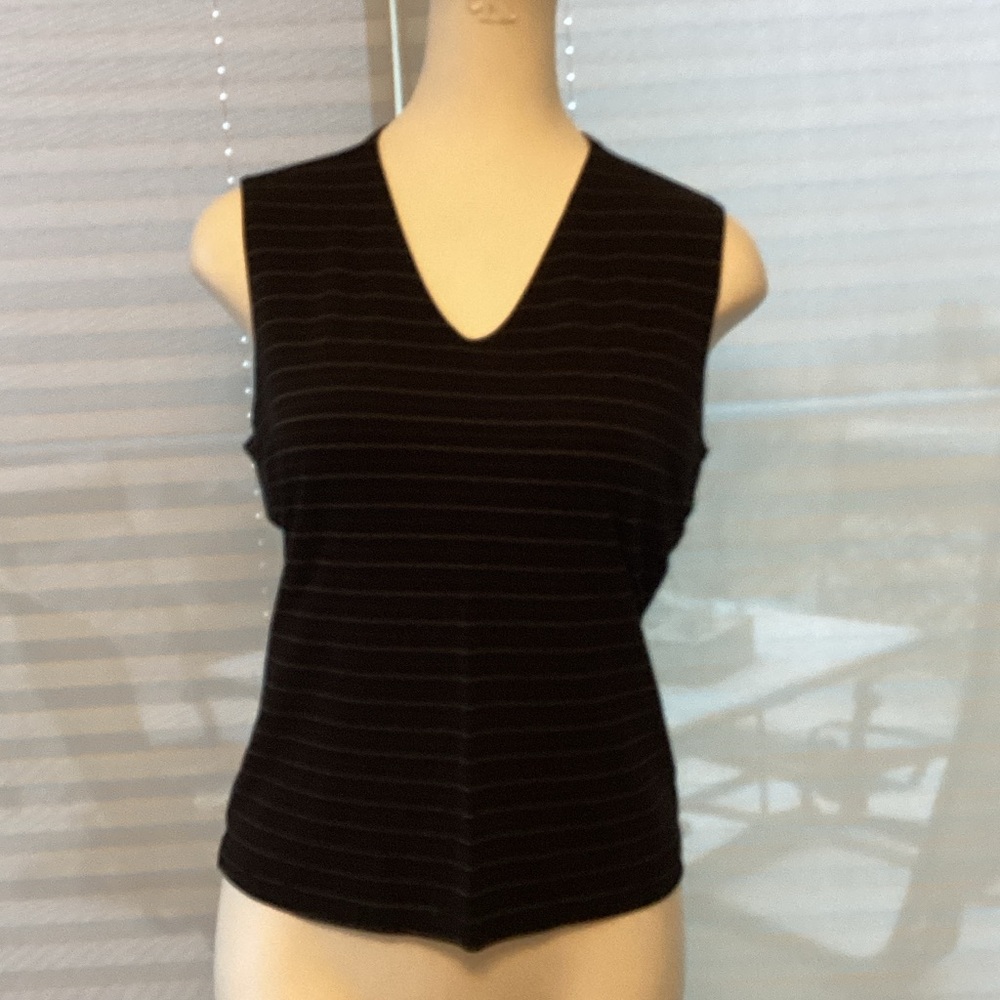 GAP Black and White Striped Tank Top